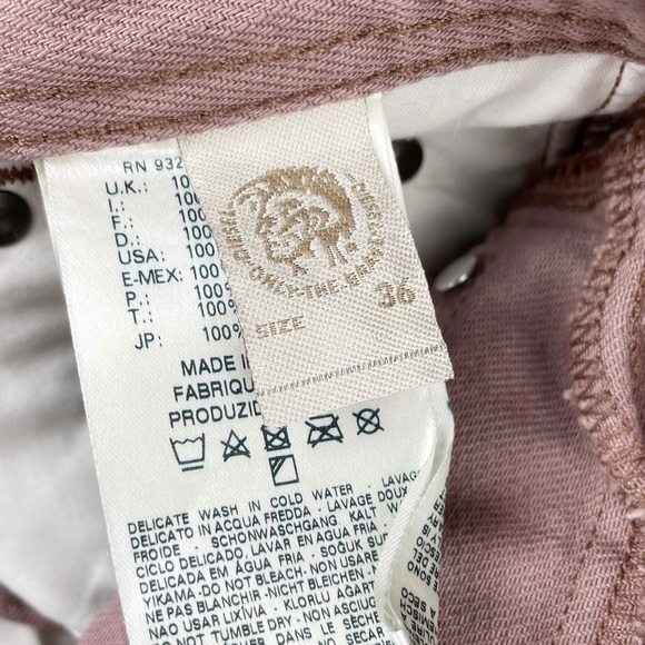 Diesel Darron Mauve Pink Men's Jeans Size 36 x 34 - Picture 5 of 11